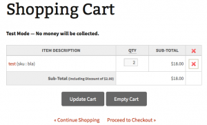 eShop Cart with fixed-rate discounts