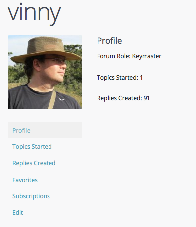 bbPress Profile Screen